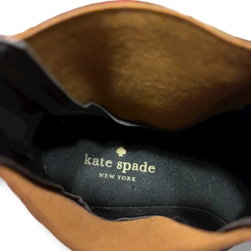 KATE SPADE Sedgewick Domina Chelsea Rain Boots Leopard Print Accent Size 6/7
